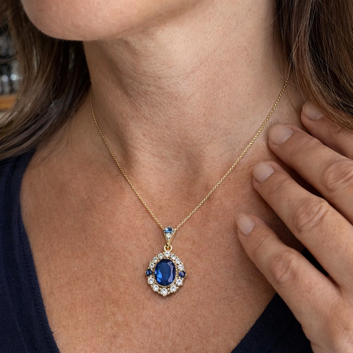Blue Royal Necklace with Pendant