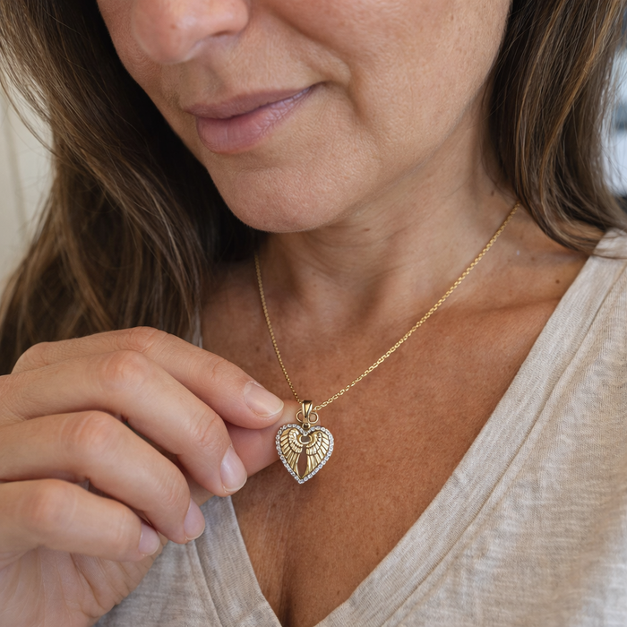 Heart and Butterfly Necklace