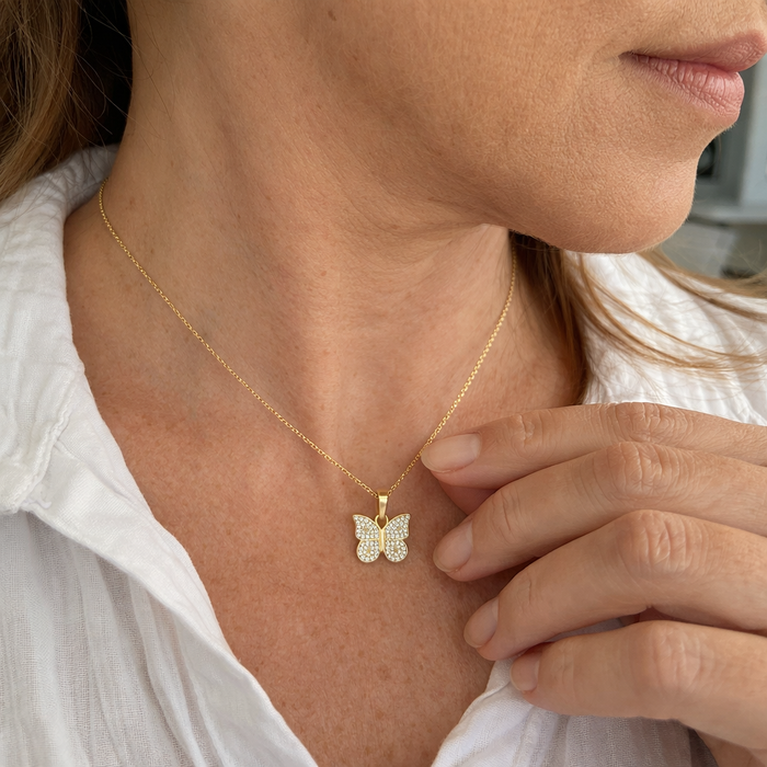 Shiny Butterfly Necklace