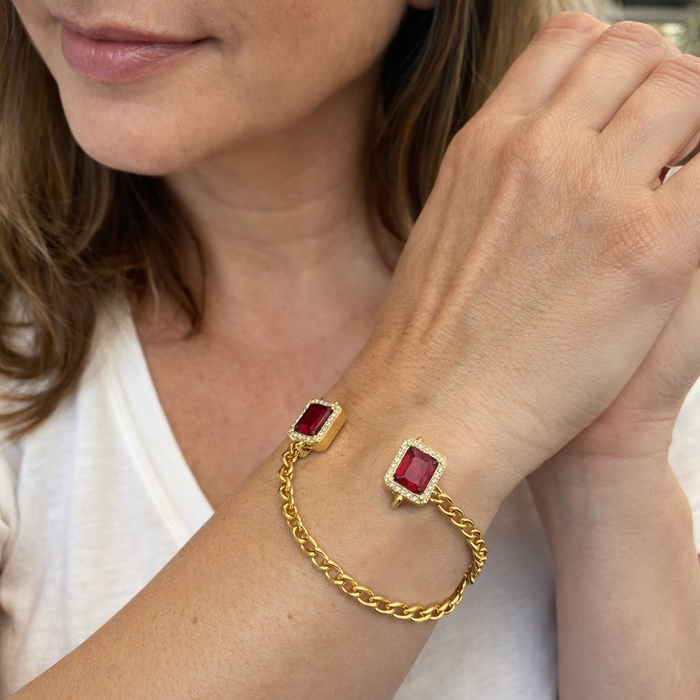 Veloria Open Ruby Bracelet