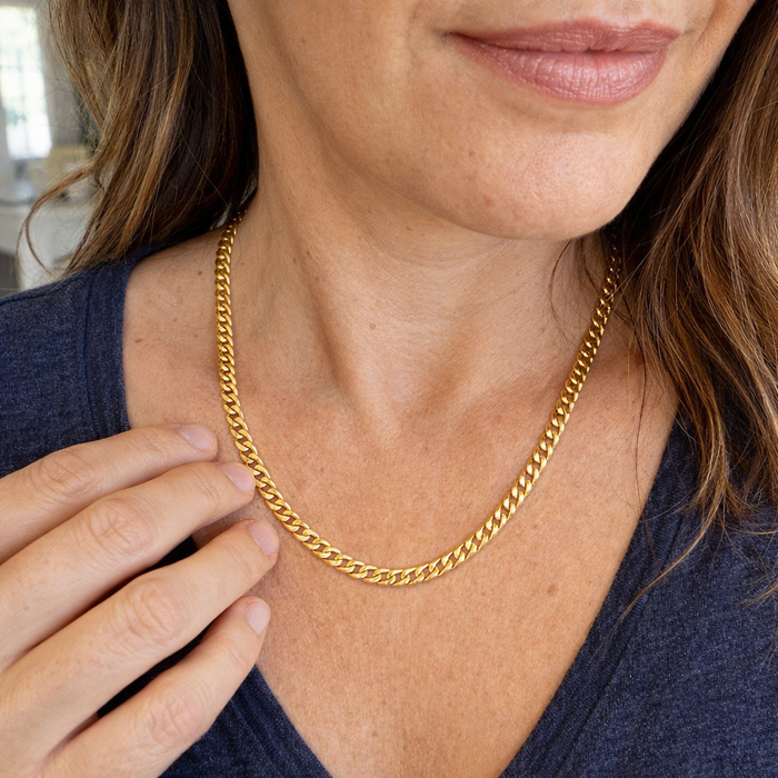 Curb Chain Necklace Flat Link