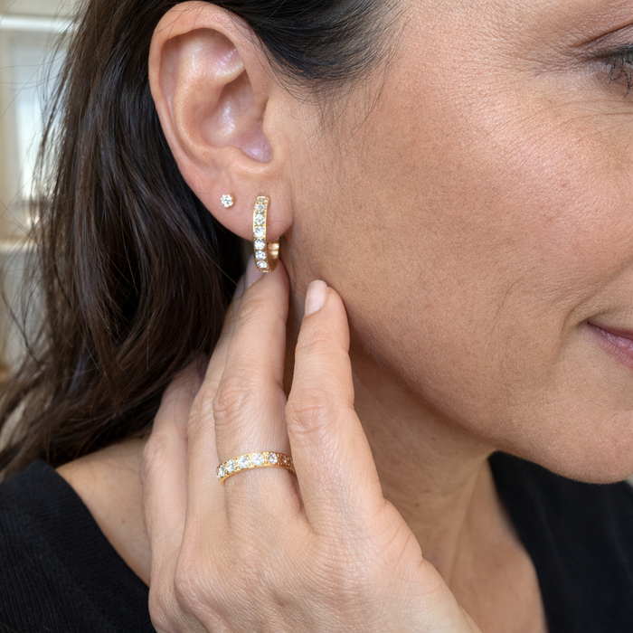 Dara Brillane Stone Earrings Set