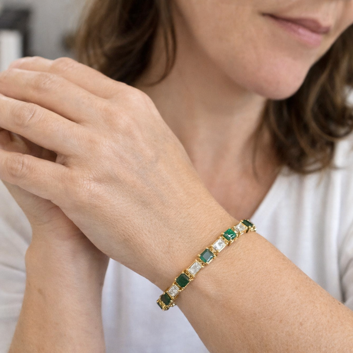 Green Tennis Bracelet