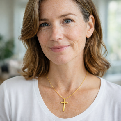 Cross Necklace with Case
