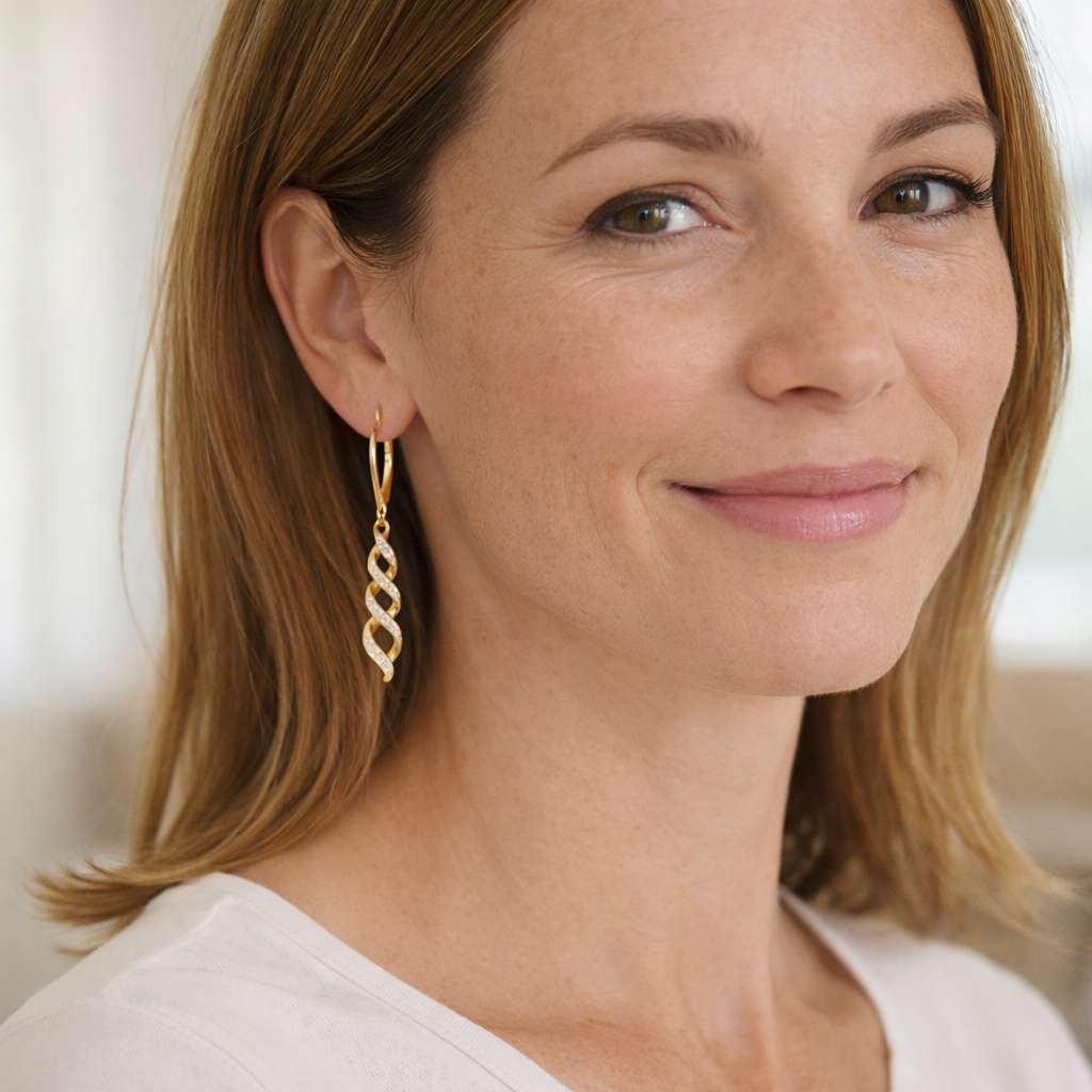 Ava Twisted Sparkle Earrings