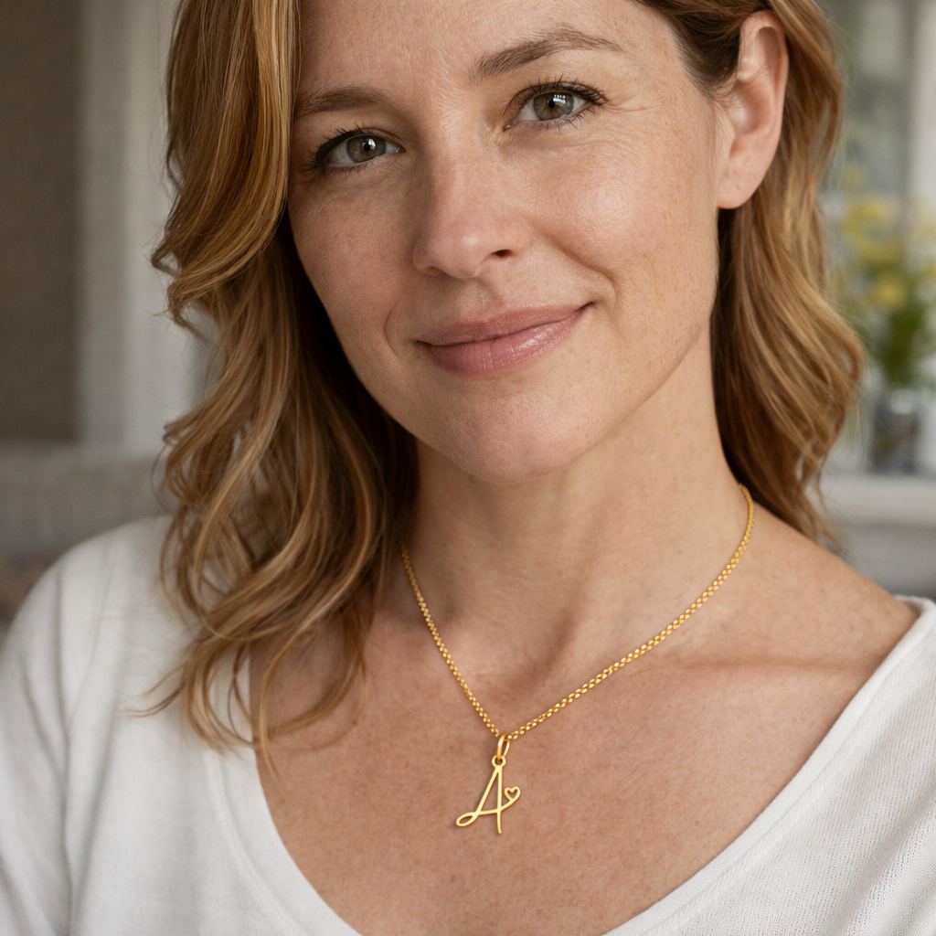 Initial Heart Necklace
