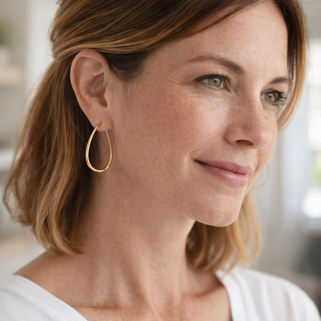 Gold Antique Hoop Earrings