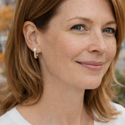 Channel Small Hoop Earrings