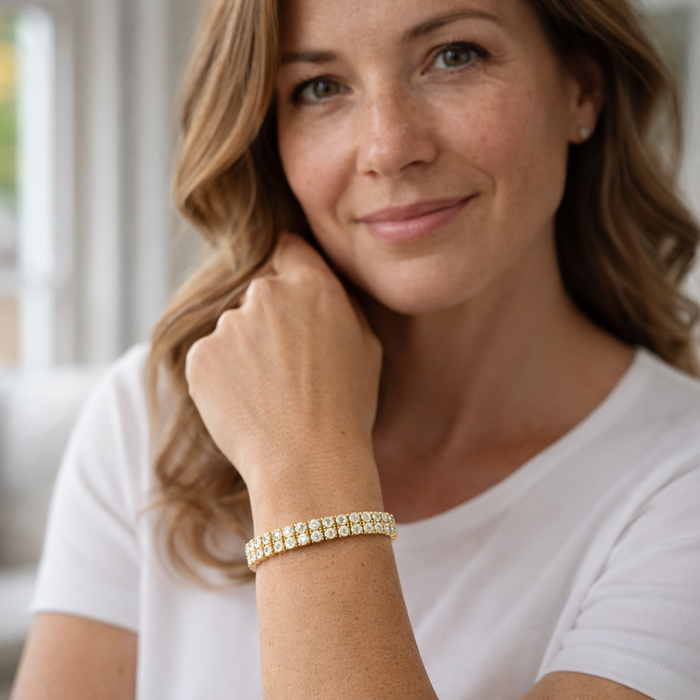 Double Row Tennis Bracelet