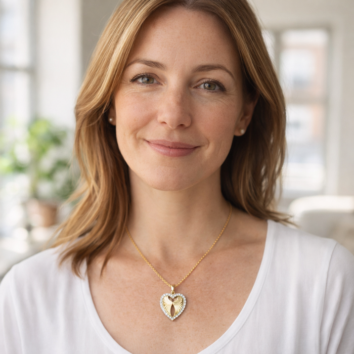 Heart and Butterfly Necklace