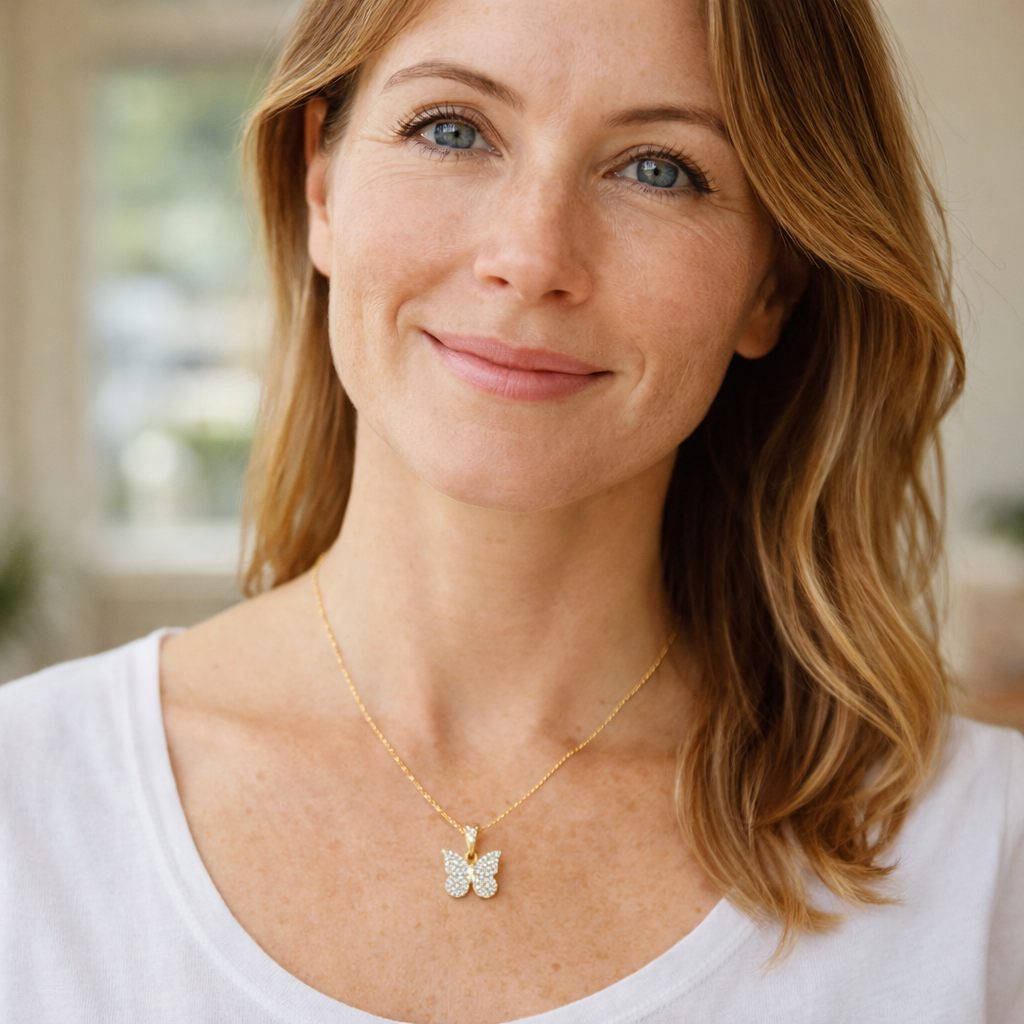 Shiny Butterfly Necklace