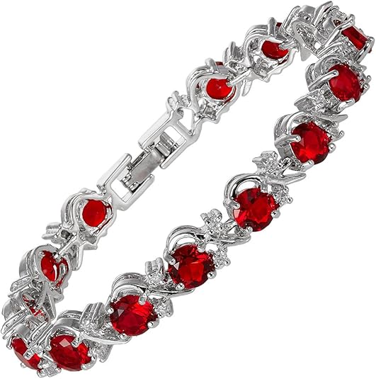 Tennis Bracelet Cluster Ruby