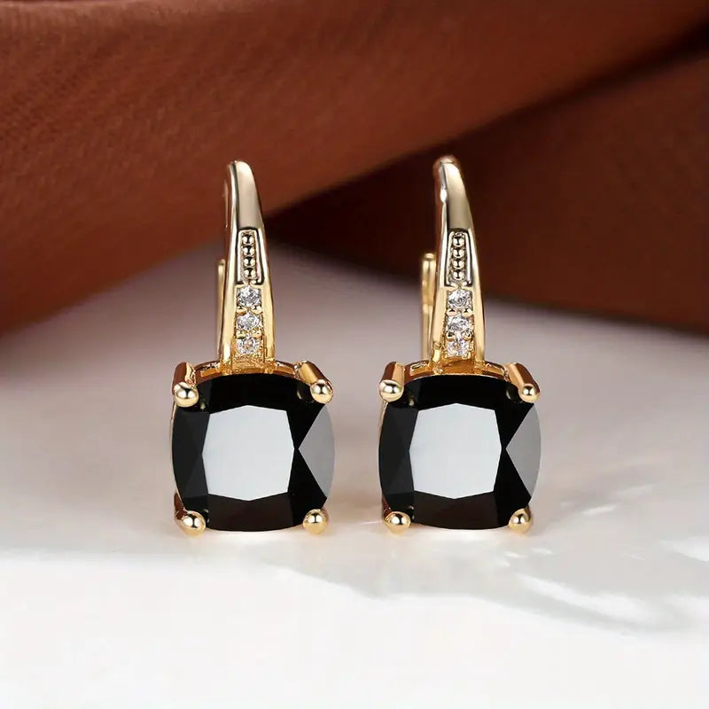Hoop Earrings with Secret Stone