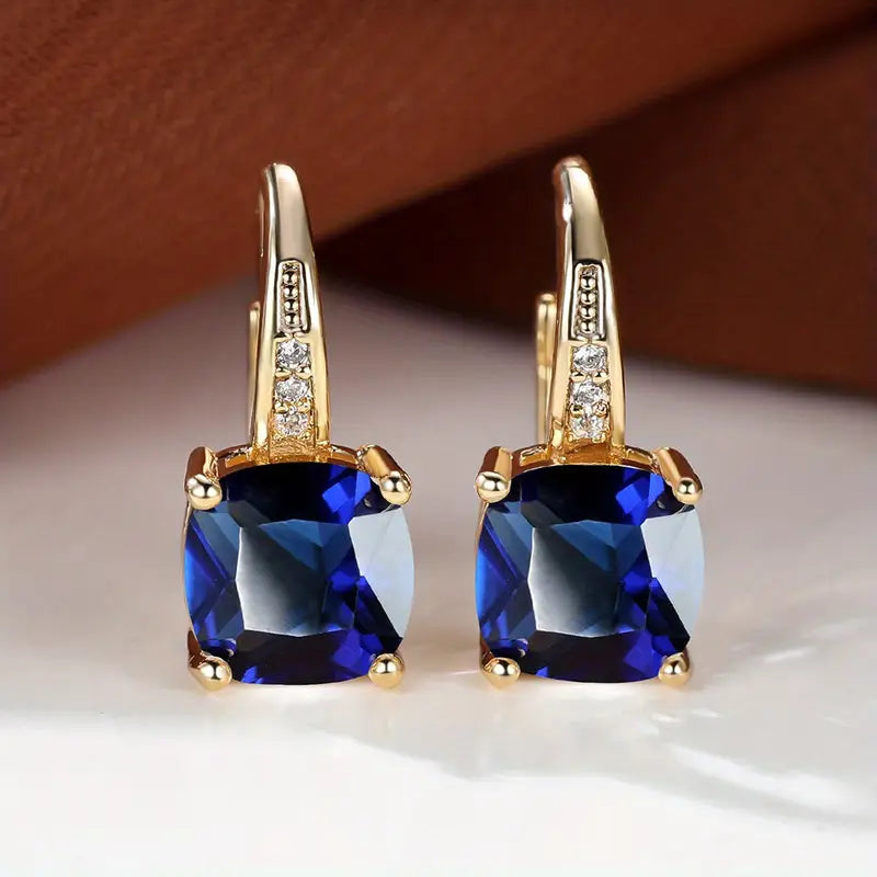 Hoop Earrings with Secret Stone