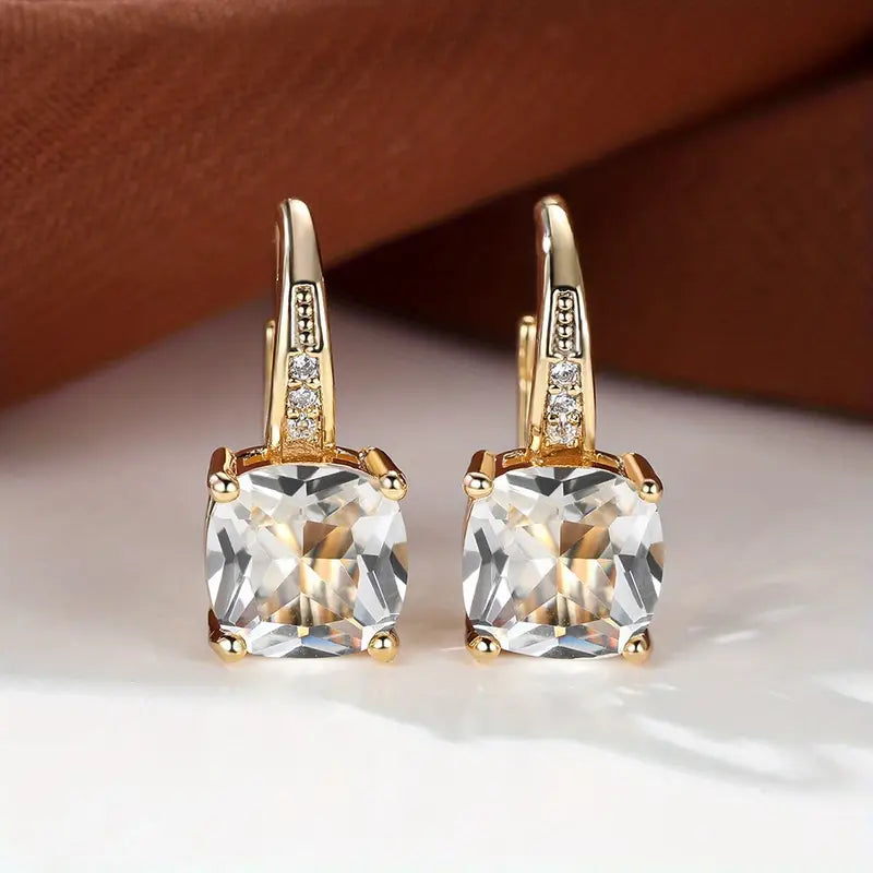 Hoop Earrings with Secret Stone