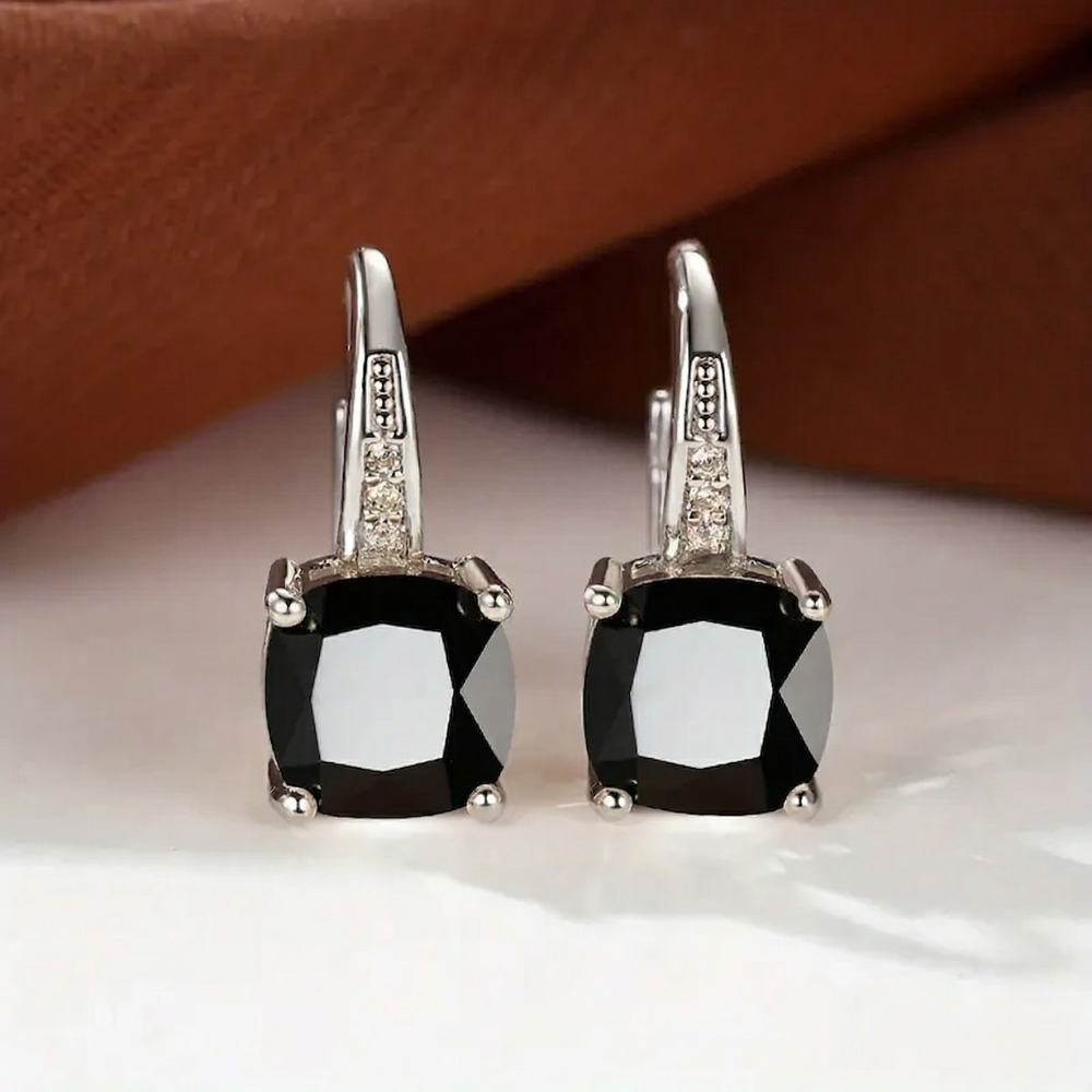 Hoop Earrings with Secret Stone