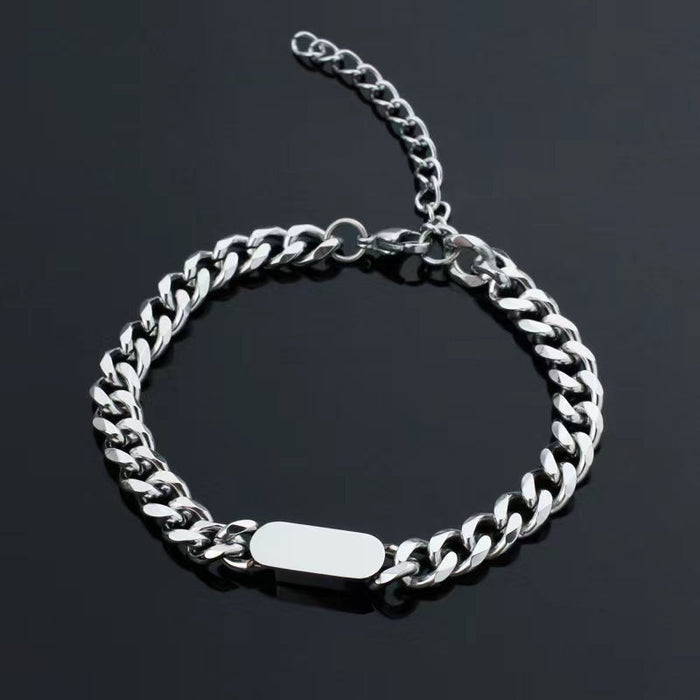 Cuban Link Bracelet with Plate
