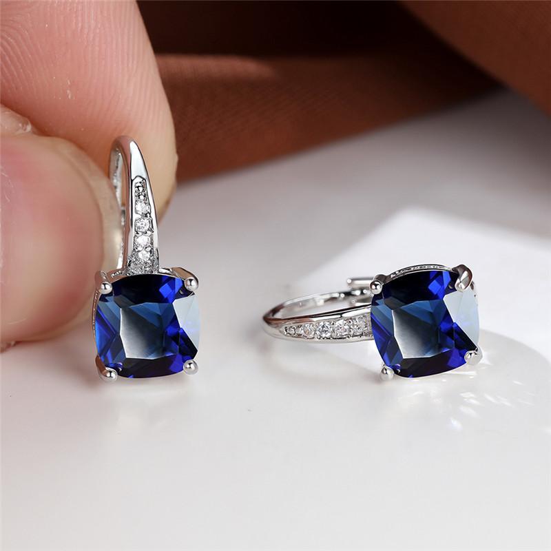 Hoop Earrings with Secret Stone