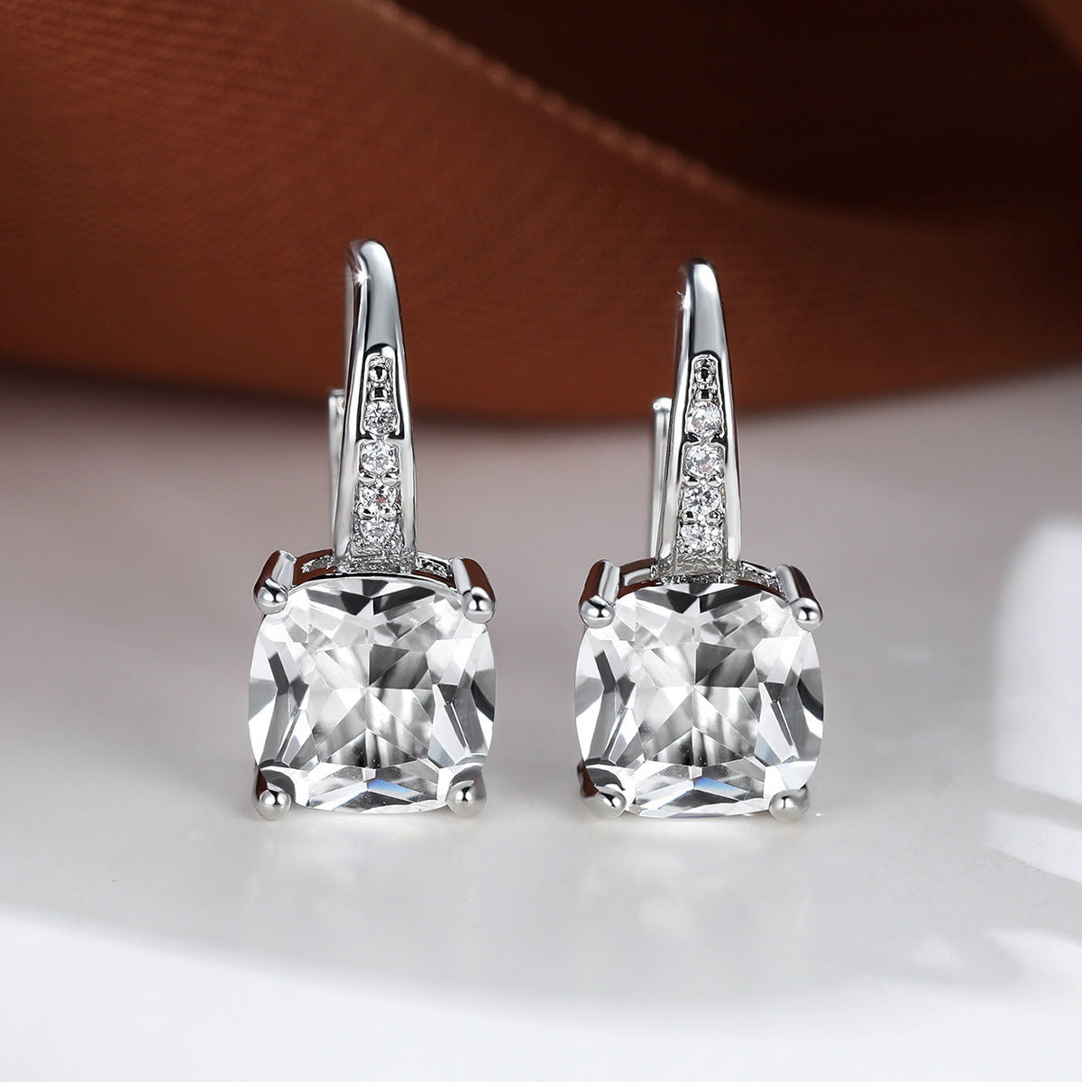 Hoop Earrings with Secret Stone