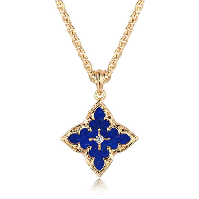 Brown Clover Pendant Necklace