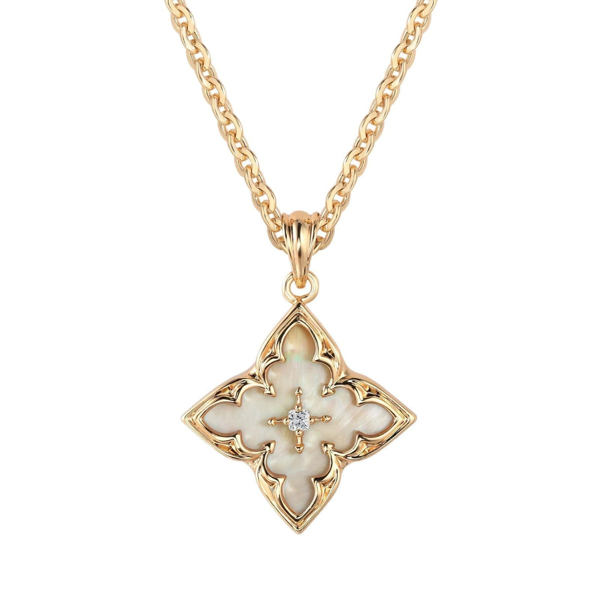 White Clover Pendant Necklace