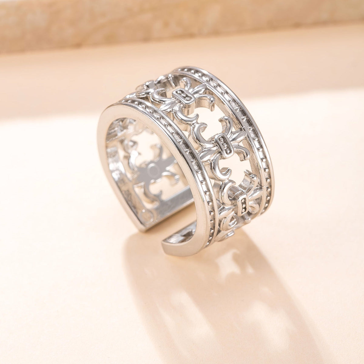 Imperial Crown Hammered Ring