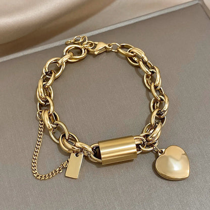 Thick Heart Bracelet