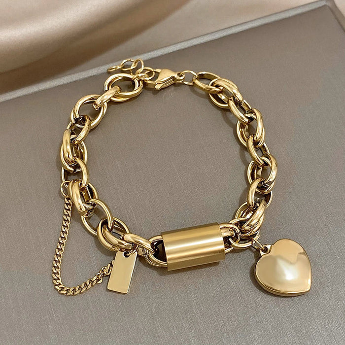 Thick Heart Bracelet