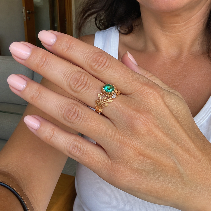 Forest Light Ring Crystal