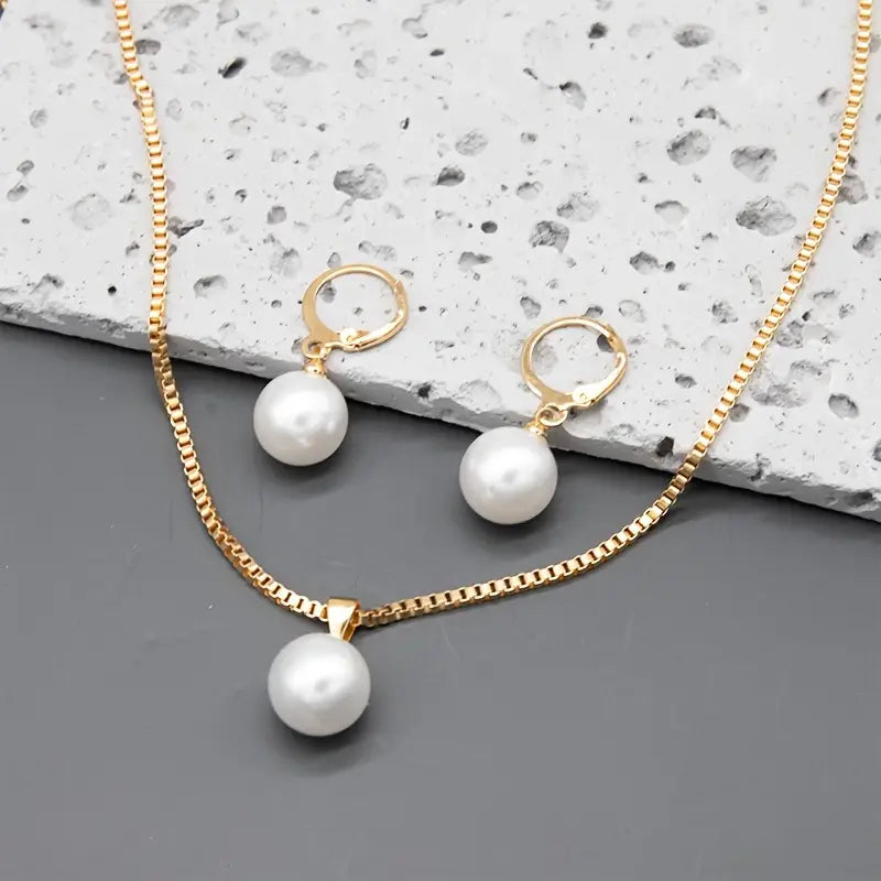Gold Grace Pearl Jewellery Set